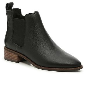 lucky brand black leather ankle boots